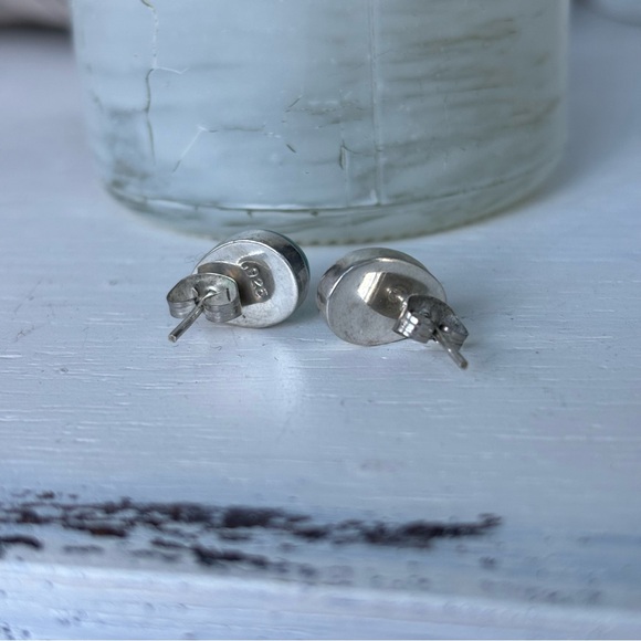Laramar and Sterling Silver Teardrop Stud Earrings - Picture 5 of 8